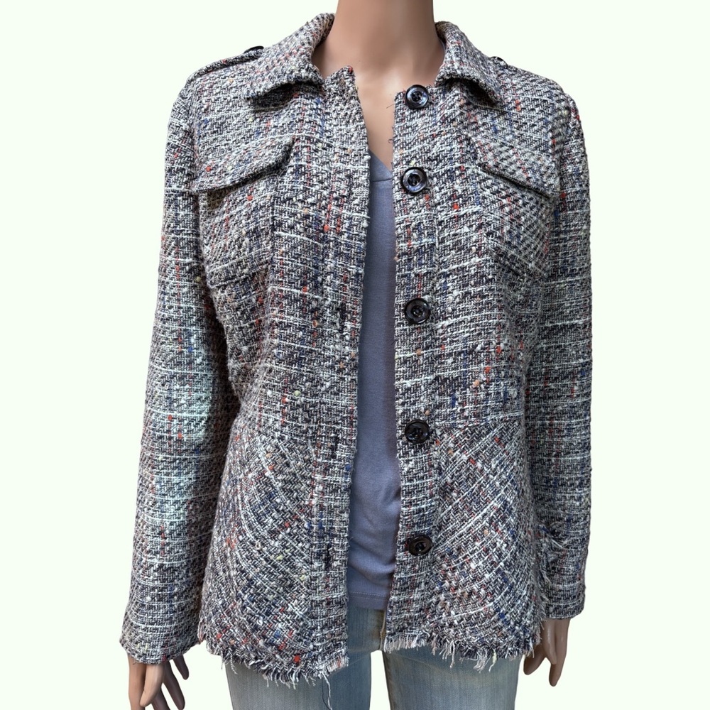 Chico's Multicolor Tweed Blazer